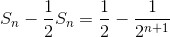 S_n-\frac12S_n=\frac12-\frac{1}{2^{n+1}}