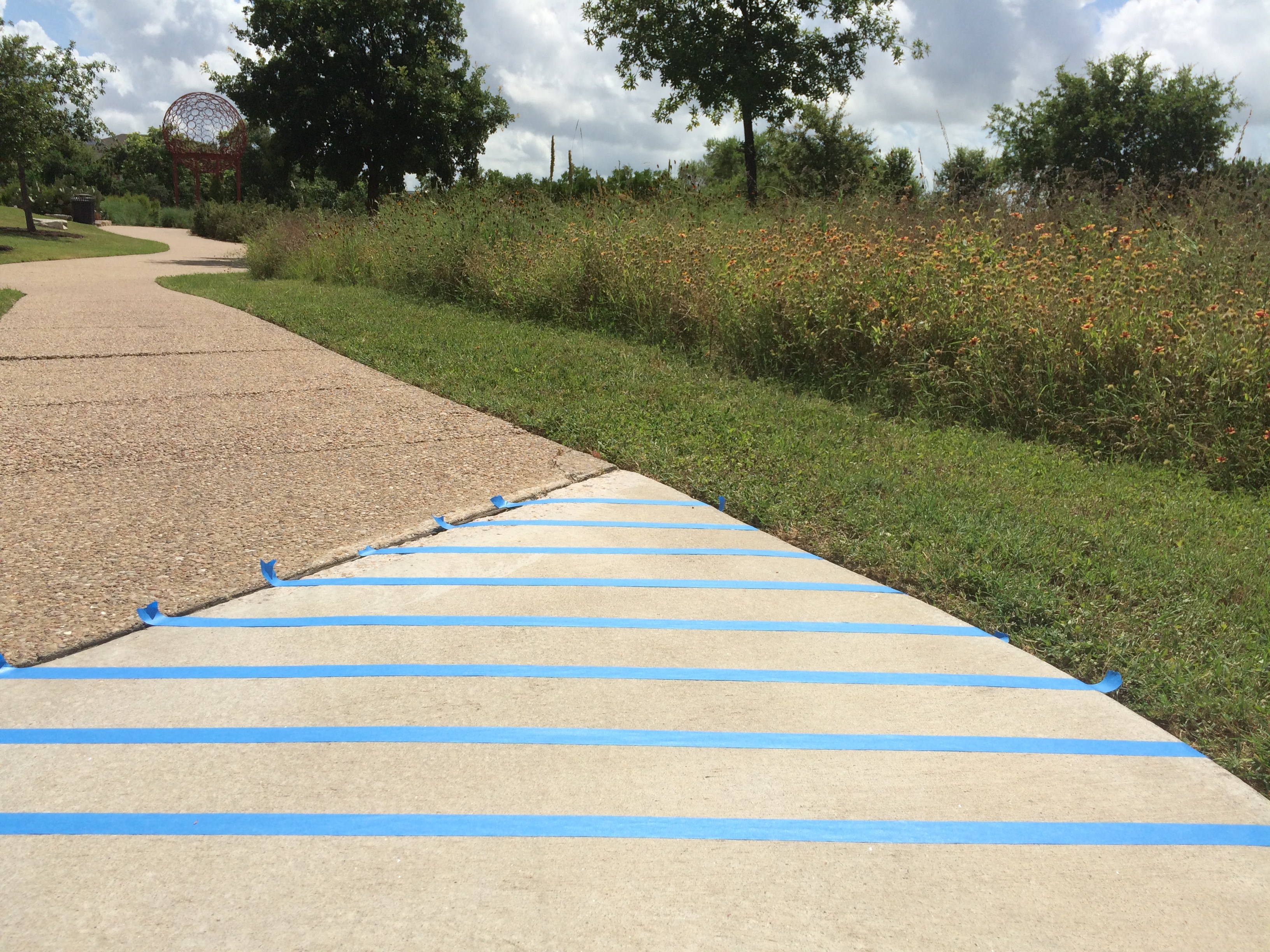 Just masking taped lines